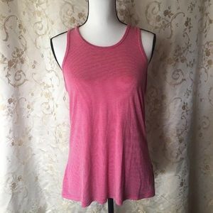 Pink and White Striped Tank Top